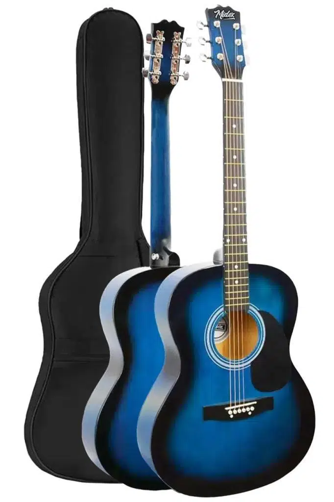 Midex RG-530BL Kaliteli Mavi 40 İnç Akustik Gitar Seti 4/4 Yetişkin