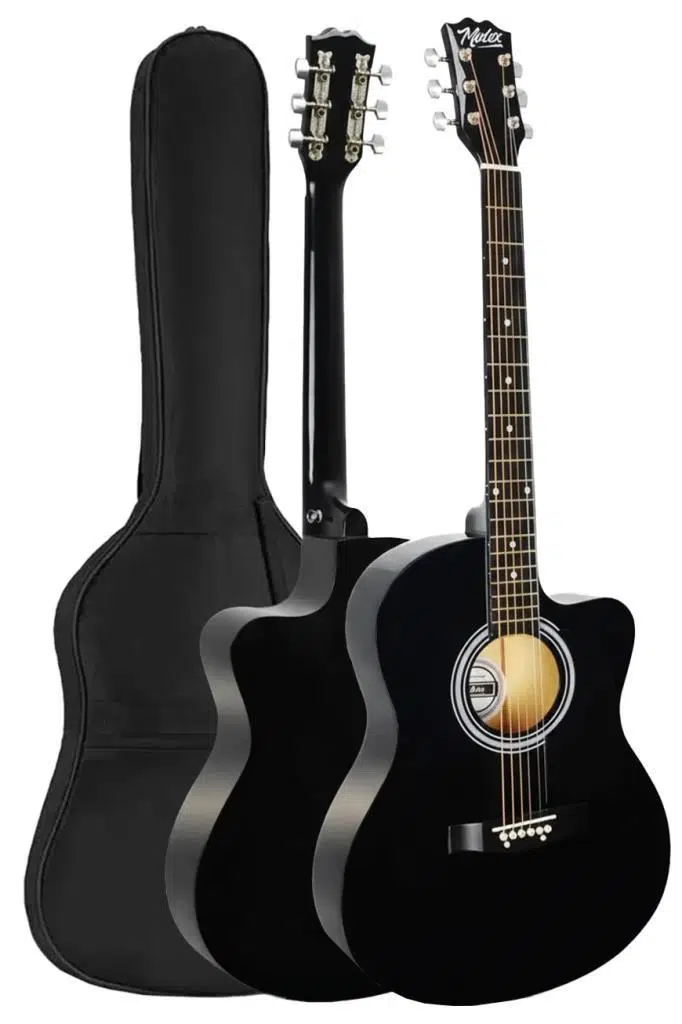 Midex RG-540BK Kaliteli Kesik Kasa Siyah 40 İnç Akustik Gitar Seti 4/4 Yetişkin