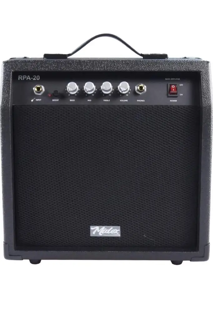 Midex RPA-20BK Bas Gitar Amfisi 20 WATT Gain Özelliği Kulaklık Çıkışı