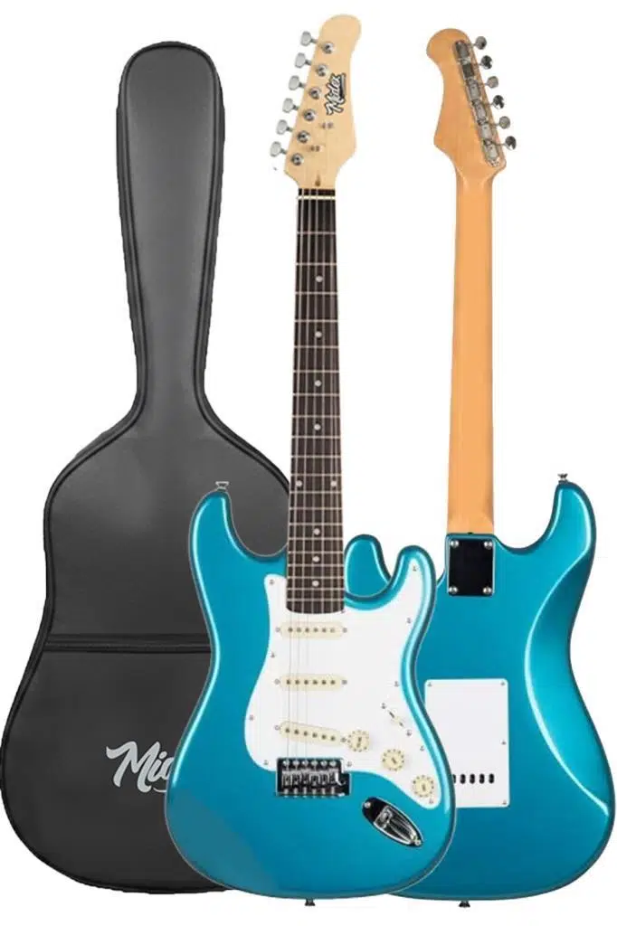 Midex RPH-30TR-25AMP Turkuaz Renk Strat Kasa SSS 25W Amfili Elektro Gitar Seti