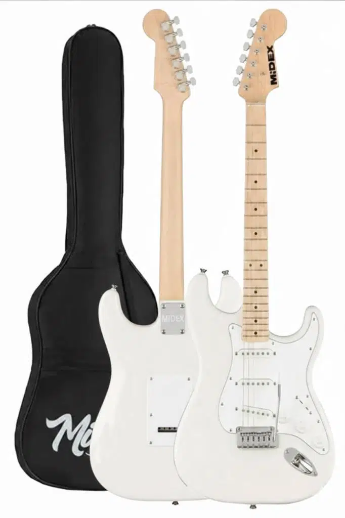 Midex RPH-30WH-50AMP Maple Klavye SSS 50W Amfili Elektro Gitar Seti