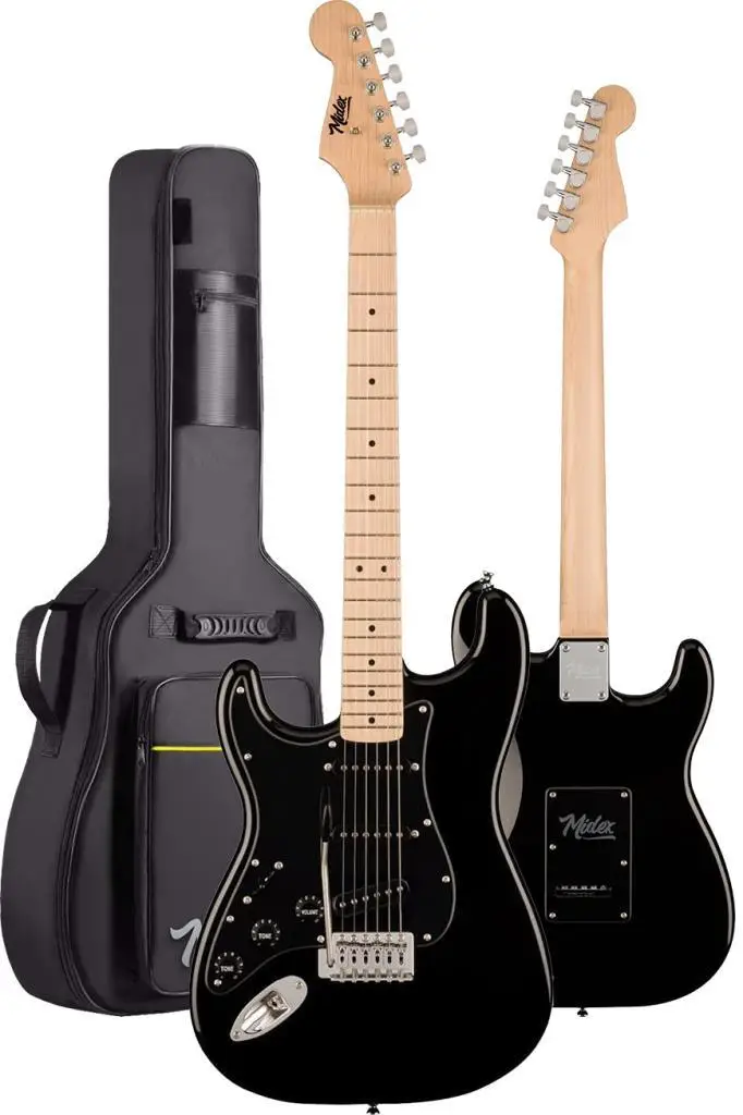 Midex RPH-31BK Solak Elektro Gitar Seti Maple Klavye Strat Kasa SSS Manyetik