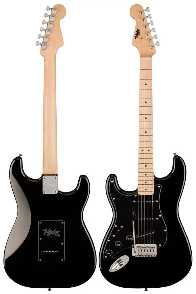 Midex RPH-31BK Solak Elektro Gitar Seti Maple Klavye Strat Kasa SSS Manyetik