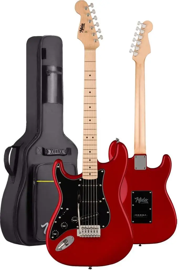 Midex RPH-31RD Solak Elektro Gitar Seti Maple Klavye Strat Kasa SSS Manyetik