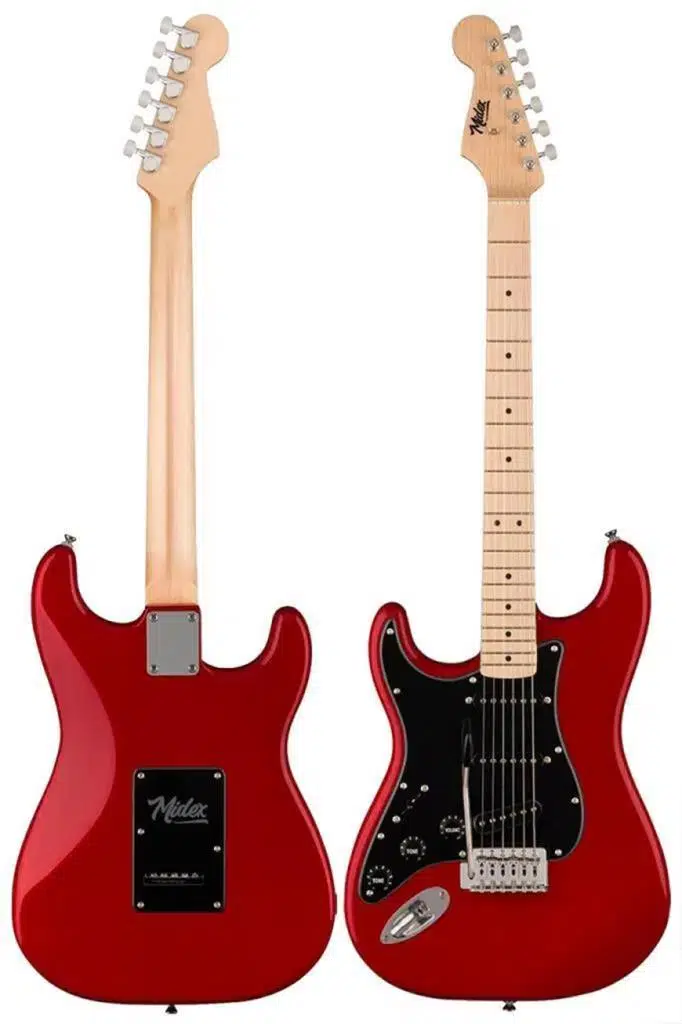 Midex RPH-31RD Solak Elektro Gitar Seti Maple Klavye Strat Kasa SSS Manyetik