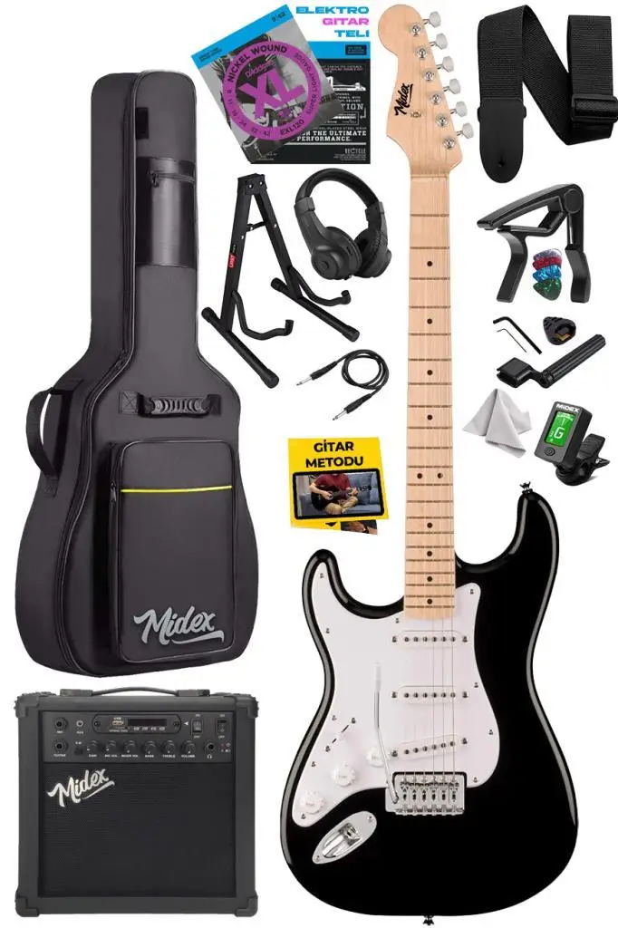 Midex RPH-31WB-25AMP Solak Elektro Gitar 25W Amfili Full Set