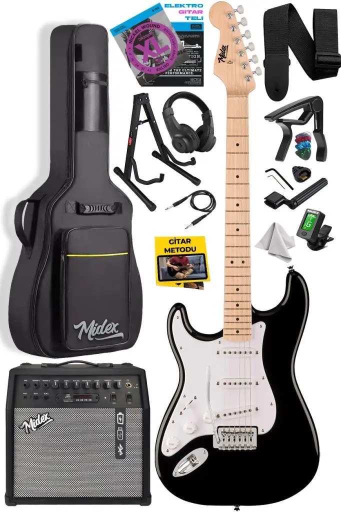 Midex RPH-31WB-50AMP Solak Elektro Gitar 50W Amfili Full Set