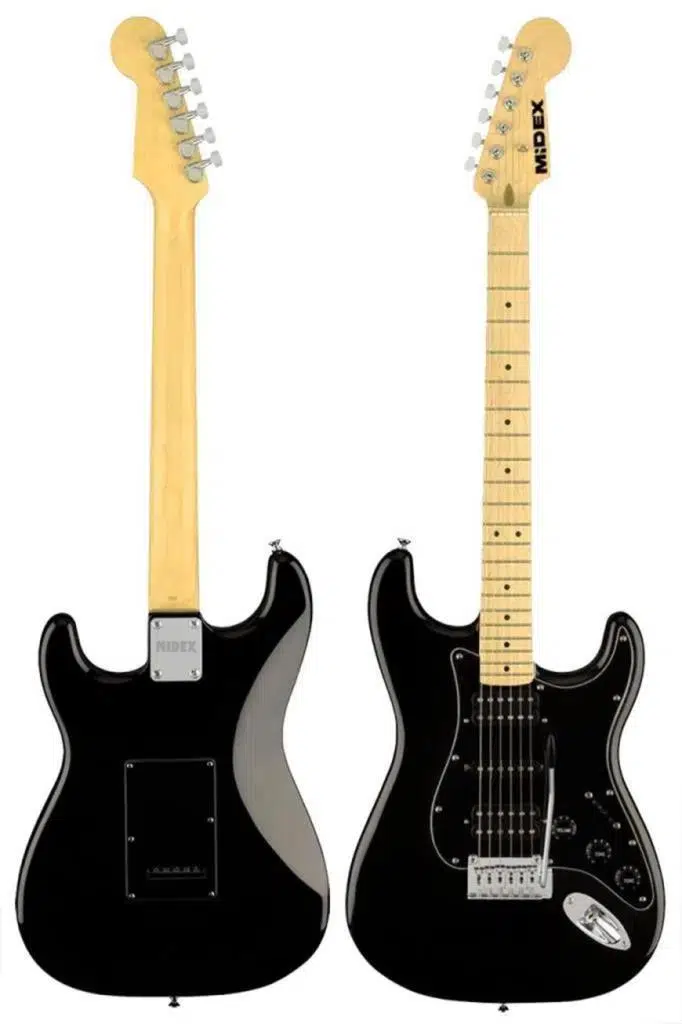 Midex RPH-40BK-35AMP Full Black 35W Amfili Elektro Gitar Seti HSH Manyetik Maple Klavye
