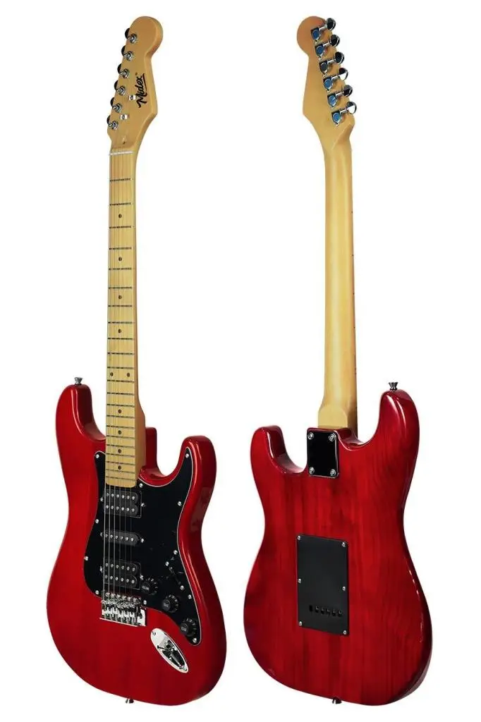 Midex RPH-40RD-25AMP 25W Şarjlı BT Amfili Elektro Gitar Seti HSH Manyetik Maple Klavye