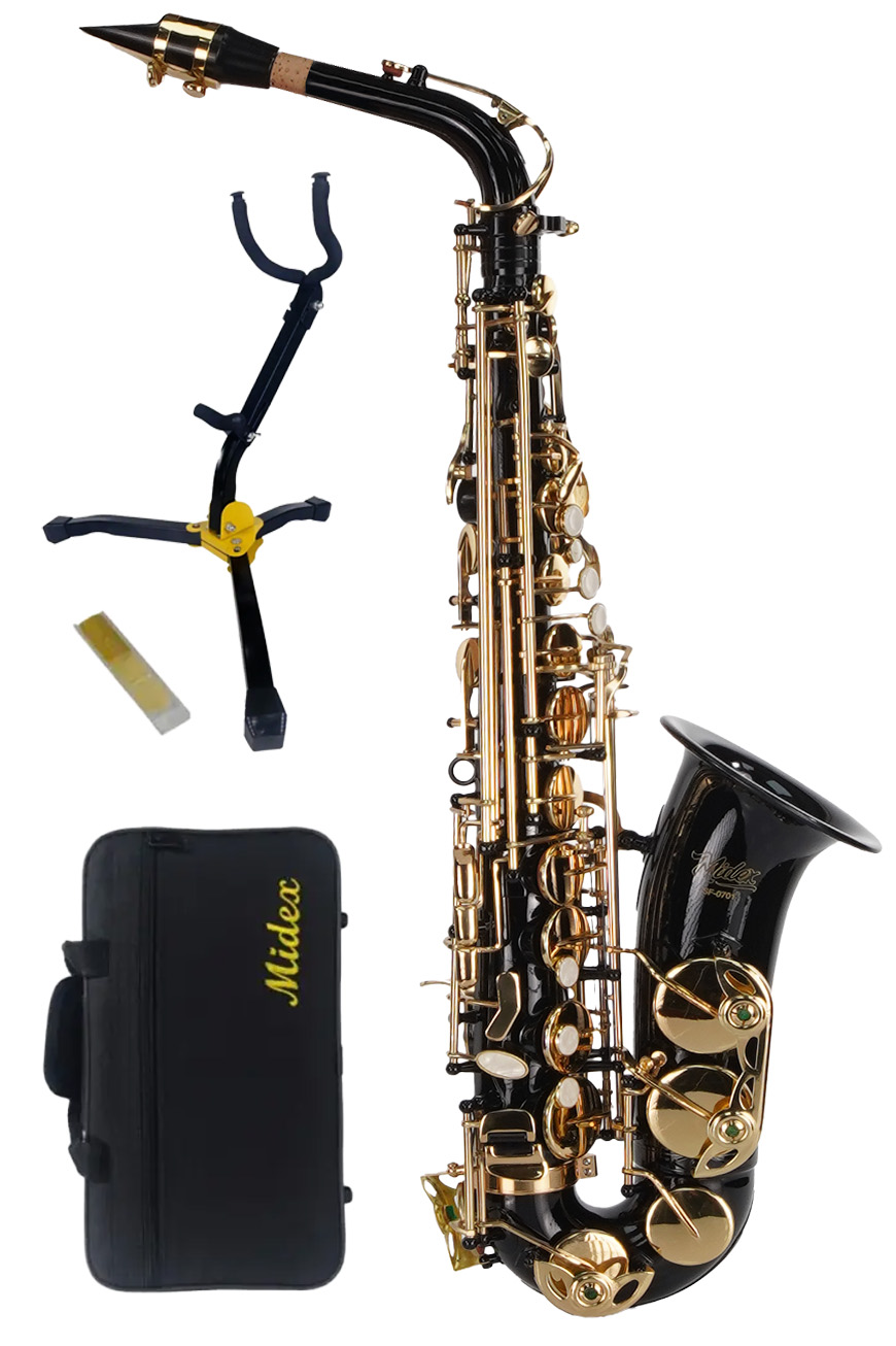 Midex SF-701ST Standlı Profesyonel Alto Saksafon (STAND Çanta ve Aksesuar Dahil (Mib)