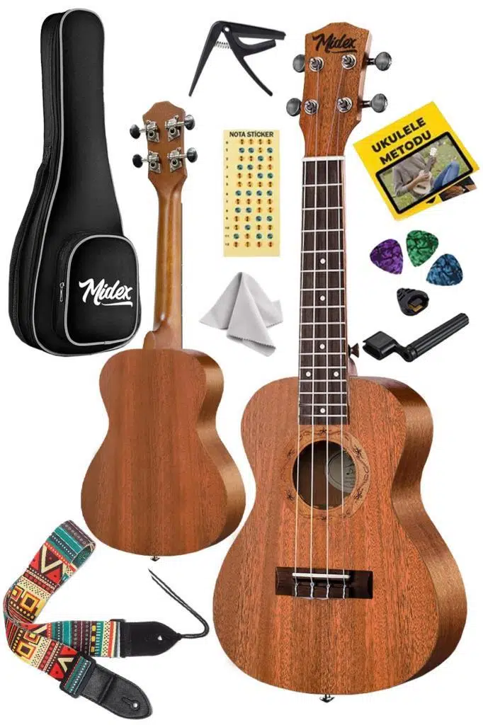 Midex SP-21M Set Maun Soprano Ukulele (Softcase Capo Metod Nota Sticker Askı Pena)