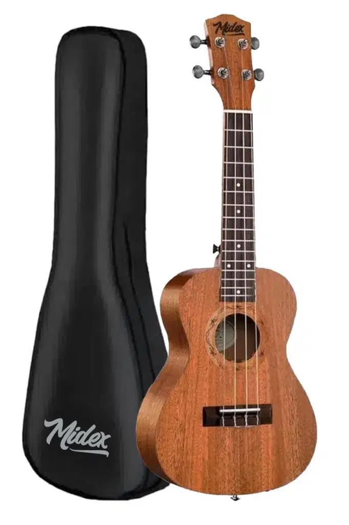 Midex SP-21MC Set Maun Soprano Ukulele (Metod Nota Sticker Askı Pena)