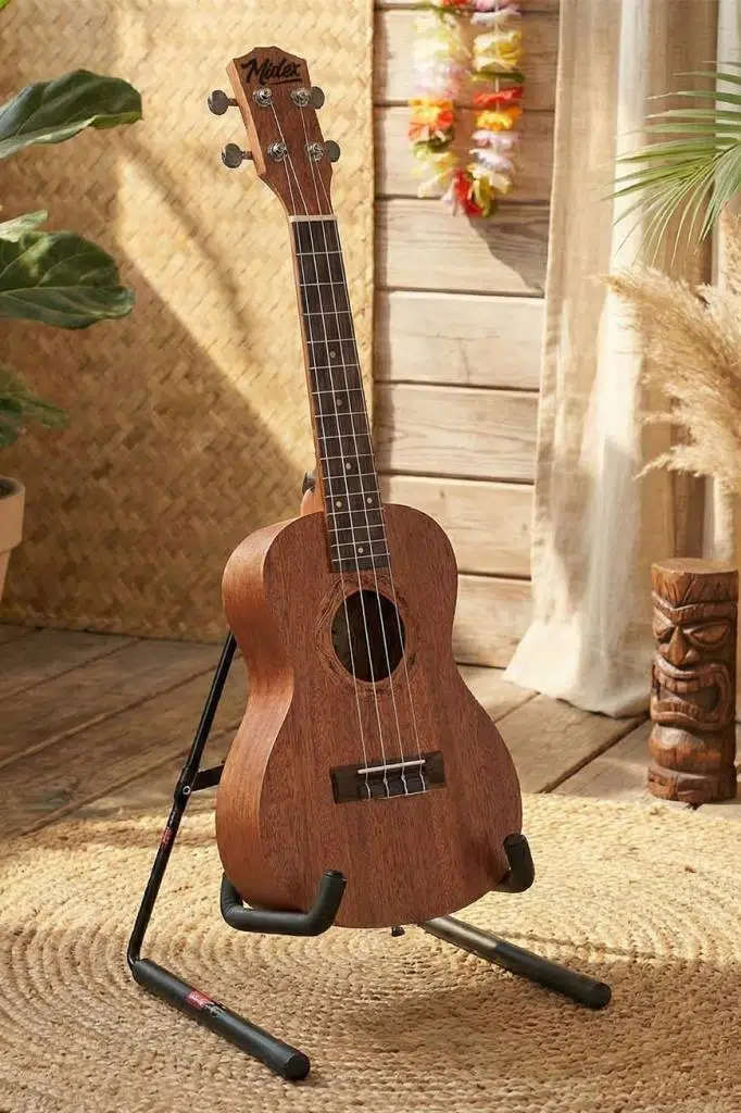 Midex SP-21ST Set Maun Soprano Ukulele (Stand Çanta Metod Askı Tuner)