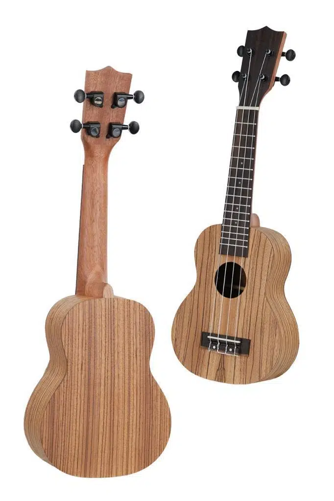 Midex SPA-211 Zebrano Ağacı Kaliteli Soprano Ukulele Seti