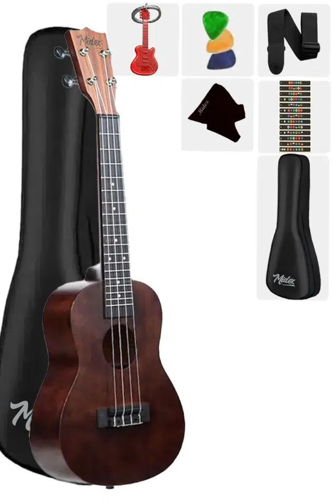 Midex SPA-235M Kaliteli Concert Ukulele Seti ( OUTLET)