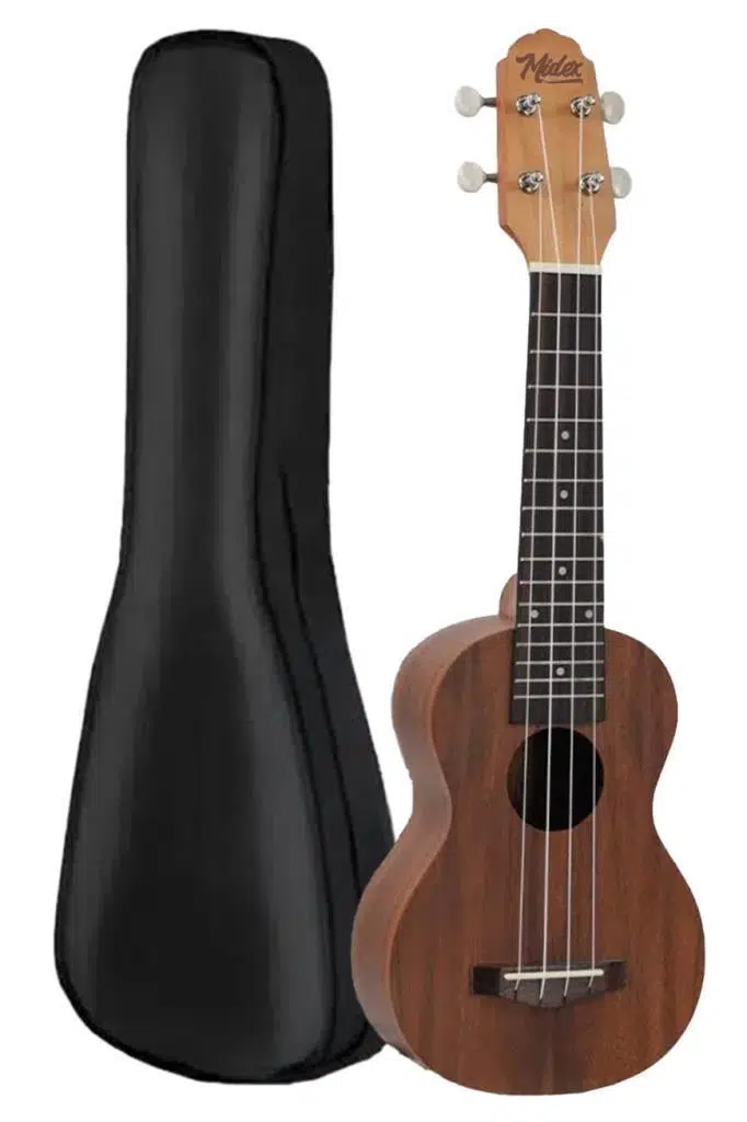 Midex SPA-241 Koa Ağacı Kaliteli Soprano Ukulele Seti