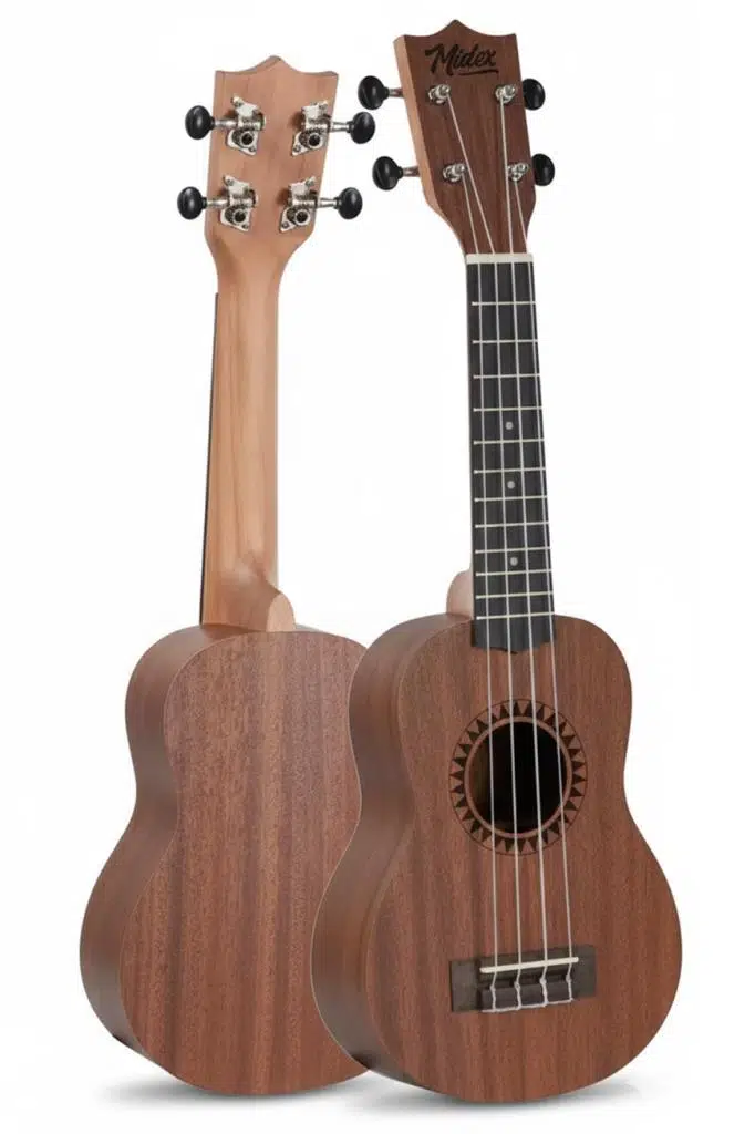 Midex SPA-251 Maun Ağacı Kaliteli Soprano Ukulele Seti