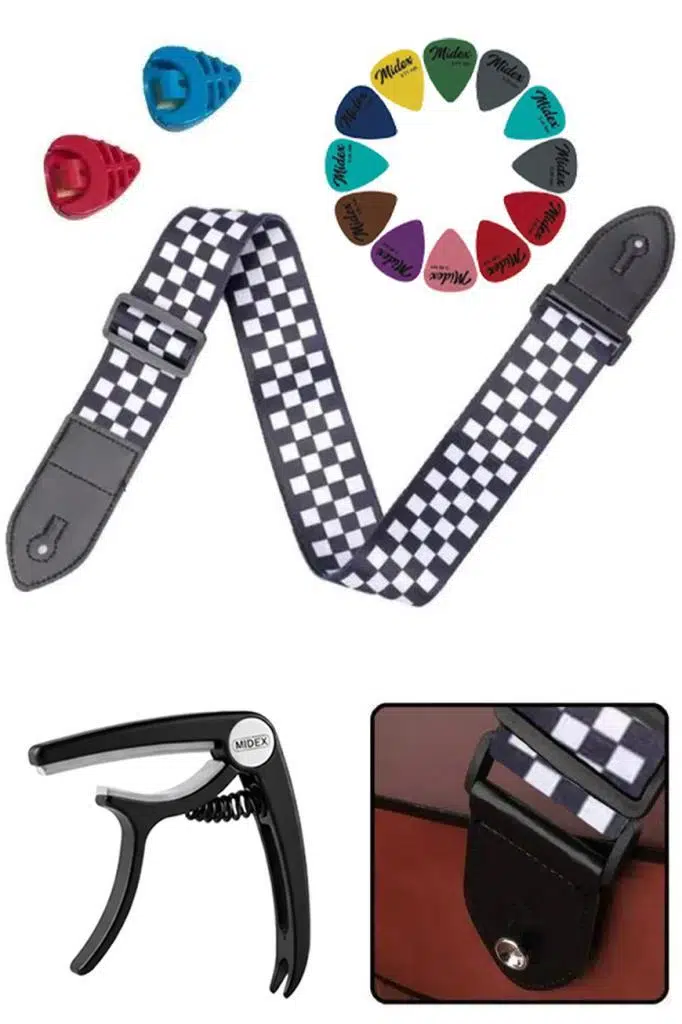 https://www.yonkamuzikmarket.com/midex-sr-11wb-pak-desenli-gitar-omuz-askisi-metal-capo-2-pena-kutusu-6-pena