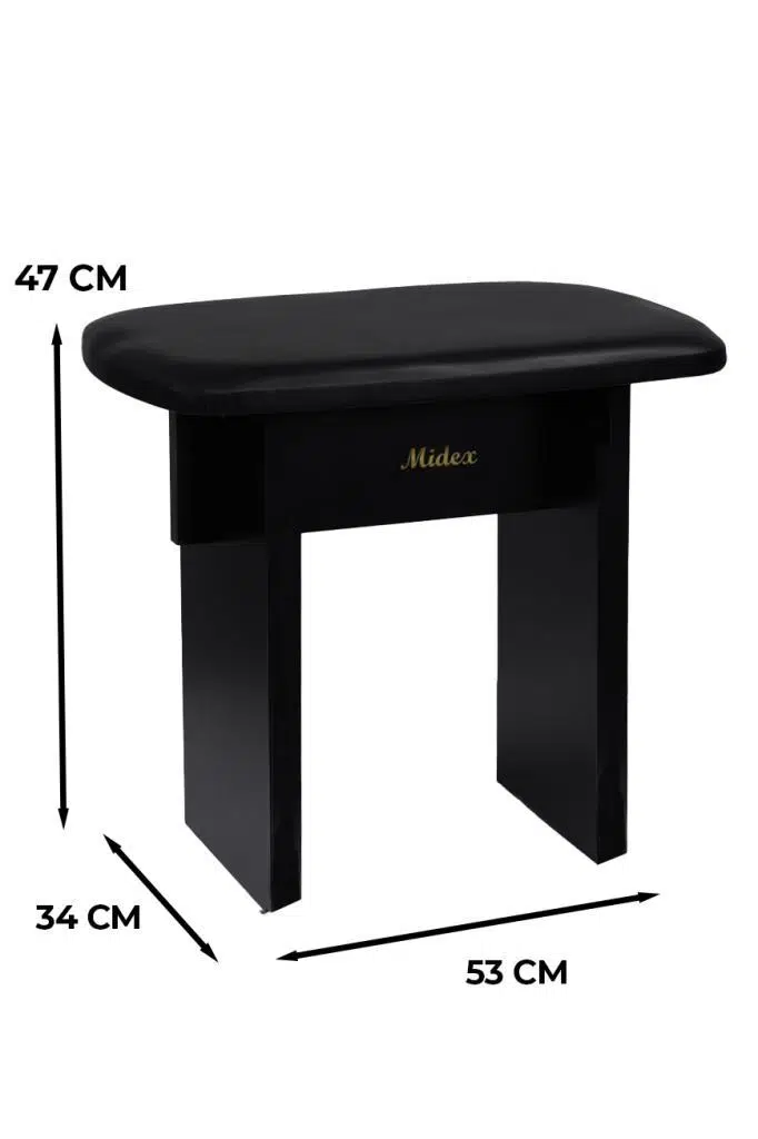 Midex TBX-122BK Kaliteli Piyano Taburesi Siyah