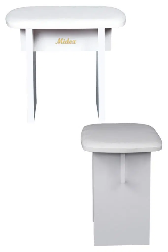 Midex TBX-122WH Kaliteli Piyano Taburesi Beyaz