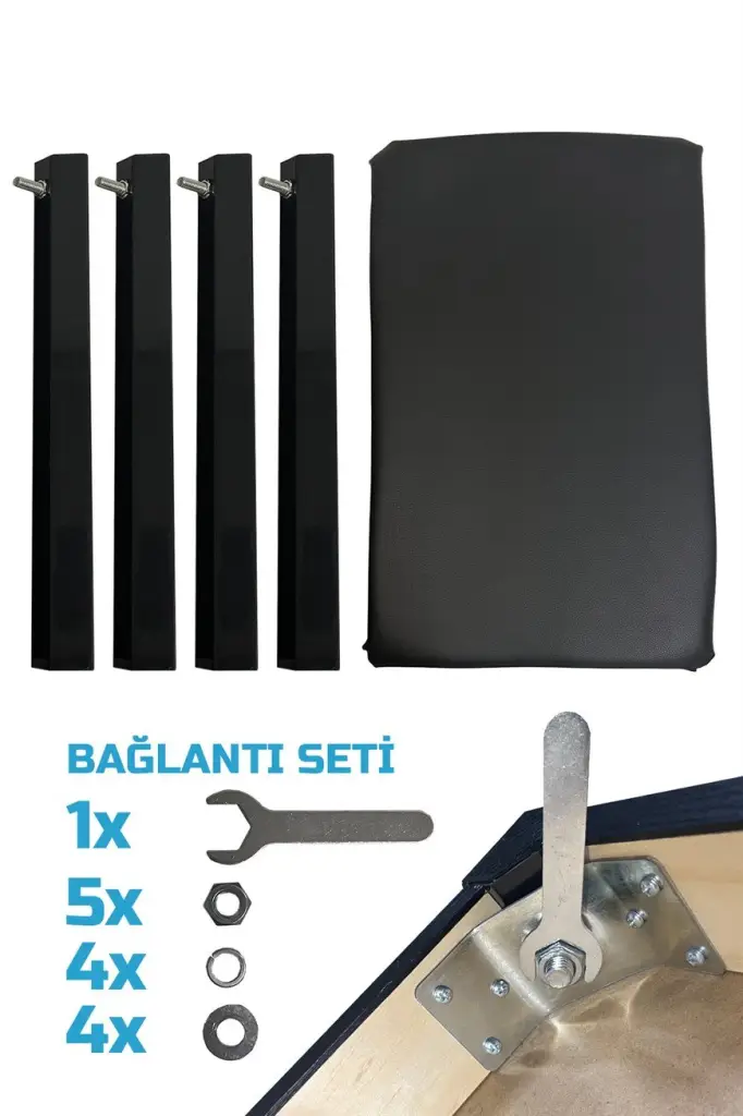 Midex TBX-144BK Üst Kalite Piyano Taburesi Gizli Bölmeli Siyah Renk (32x54x48)