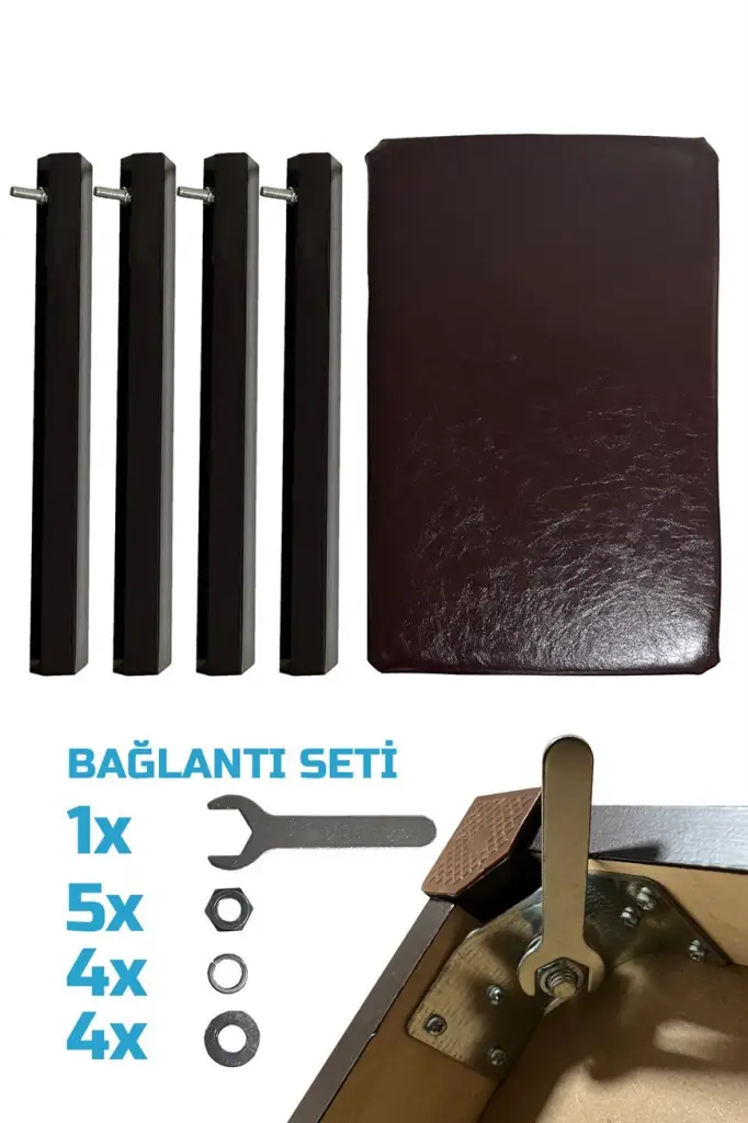 Midex TBX-144SR Üst Kalite Piyano Taburesi Gizli Bölmeli Kahve Renk (32x54x48)