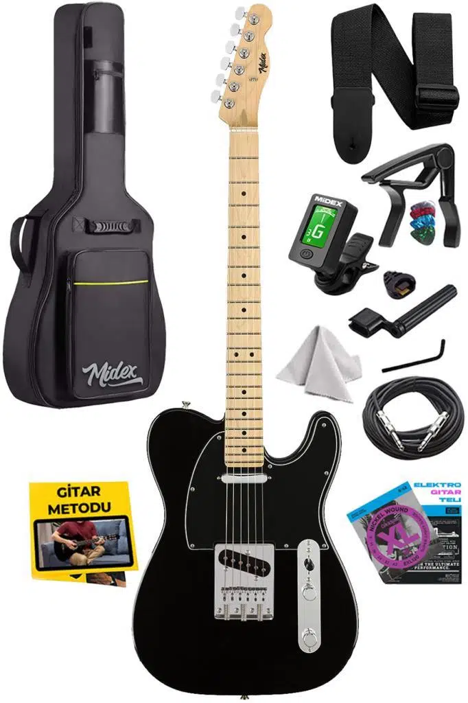 Midex TLX-50BK-OUT Tele Kasa Elektro Gitar (OUTLET)