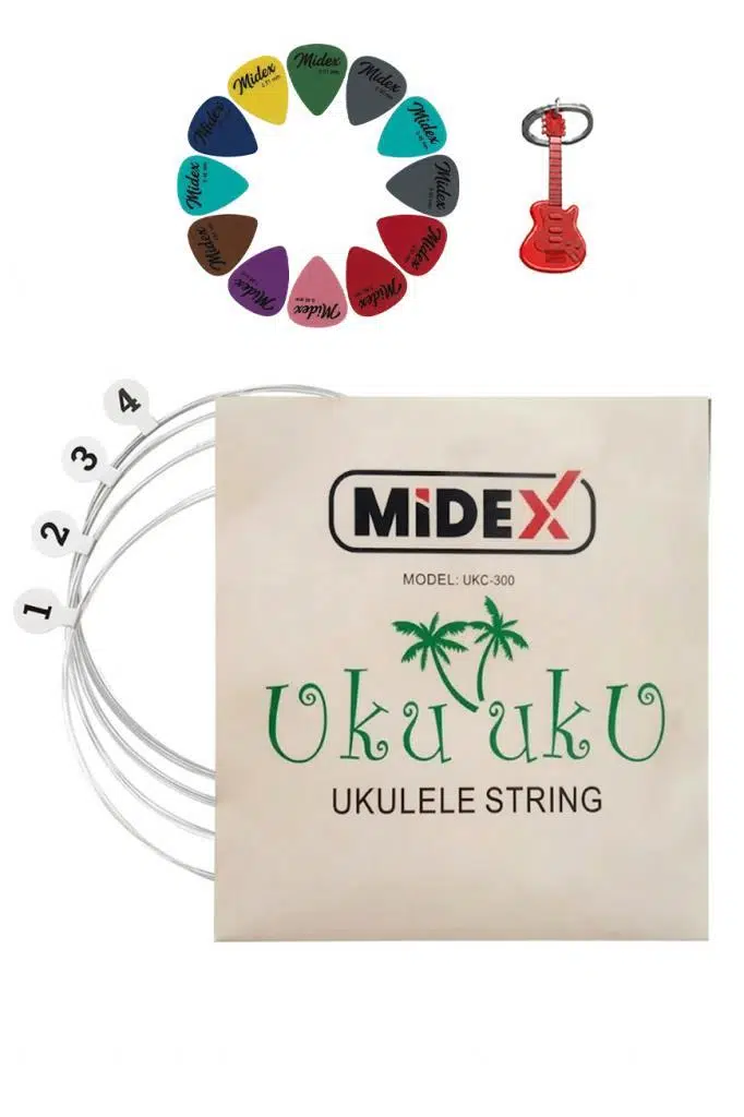 Midex UKC-300 Ukulele Teli 1 Takım (Pena Hediye)