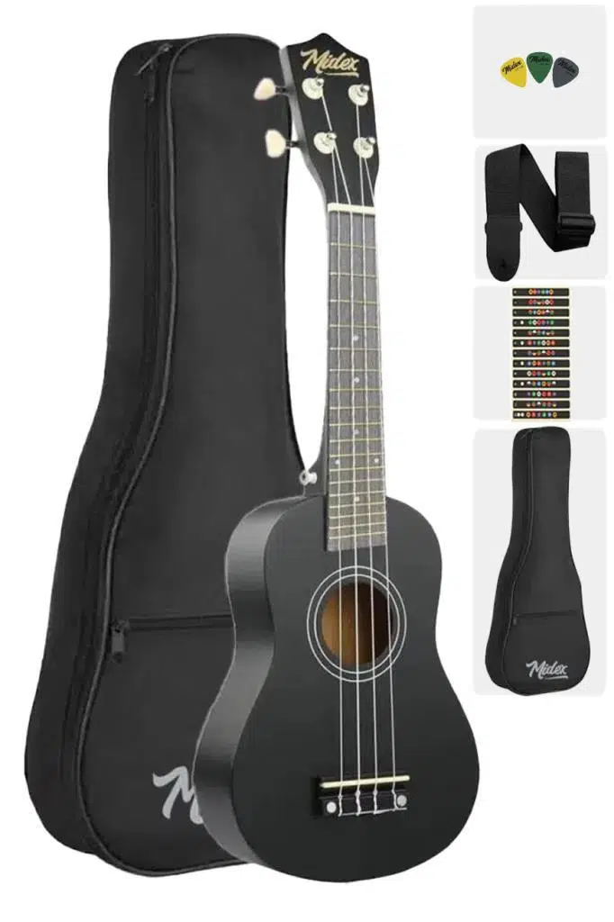 Midex UKX-233BK-OUT Concert Ukulele (OUTLET)