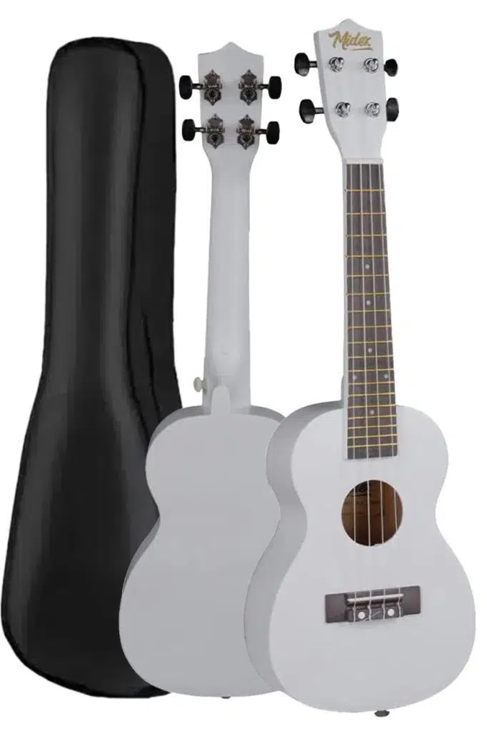 Midex UKX-233WH Beyaz Concert Ukulele (Askı Çanta Metod Pena)