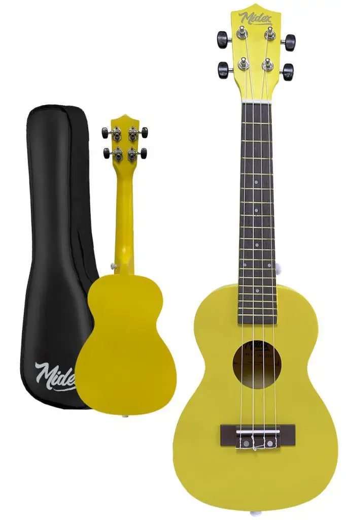 Midex UKX-233YLW Sarı Concert Ukulele (Askı Çanta Metod Pena)