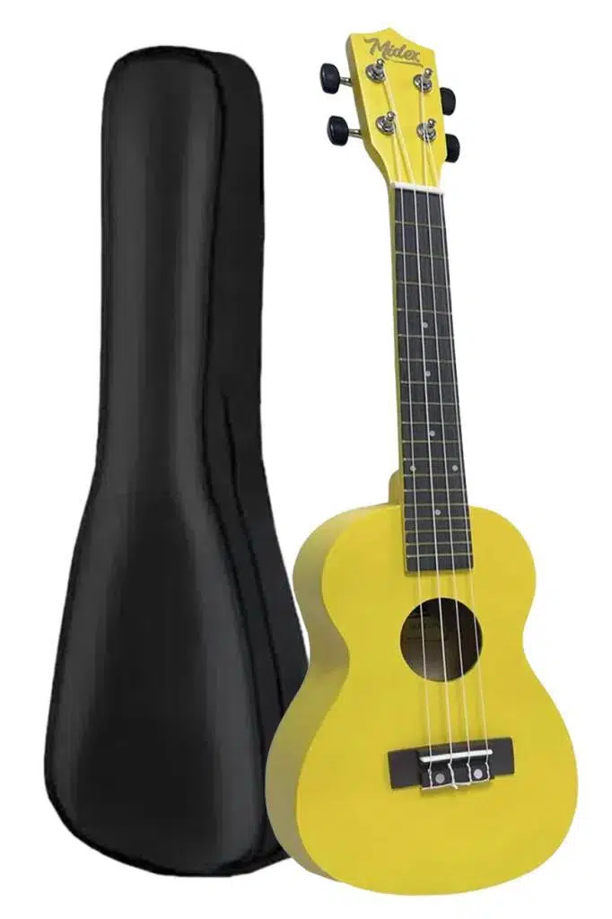 Midex UKX-233YLW Sarı Concert Ukulele (Askı Çanta Metod Pena)