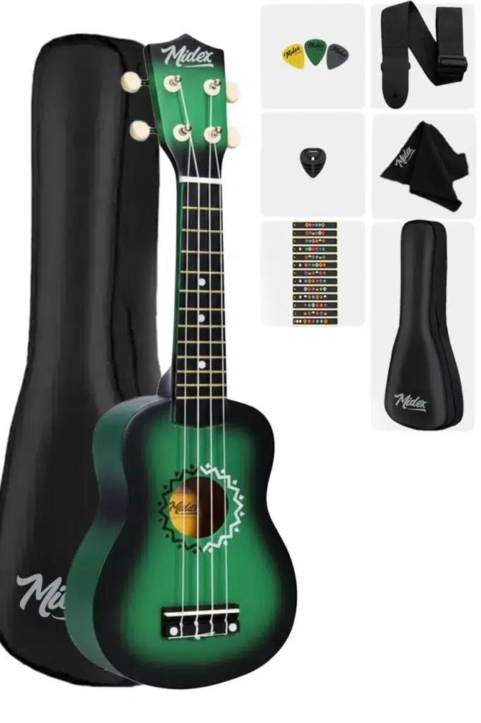 Midex UKX-600GR Concert Ukulele Full Set (OUTLET)