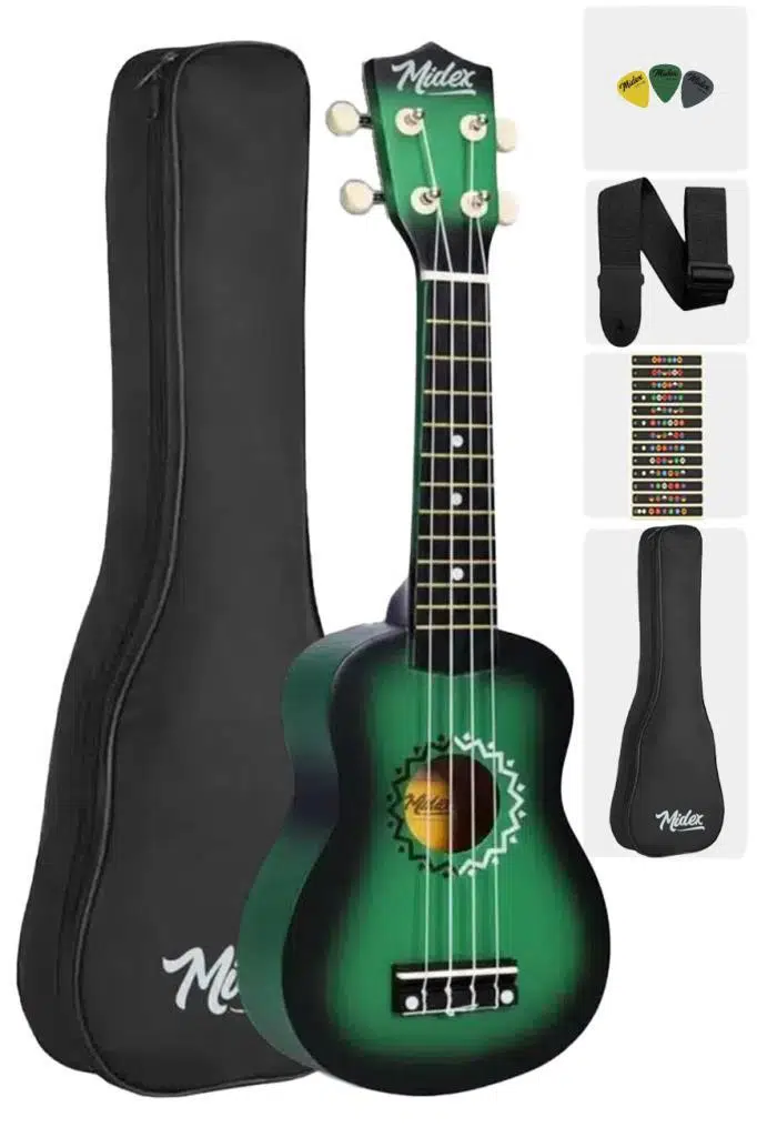 Midex UKX-600GR-OUT Concert Ukulele Full Set (OUTLET)