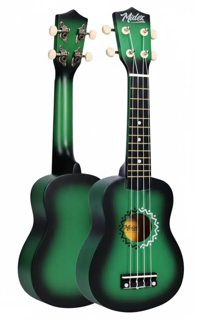 Midex UKX-600GR Sunburs Efektli Maun Concert Ukulele Full Set
