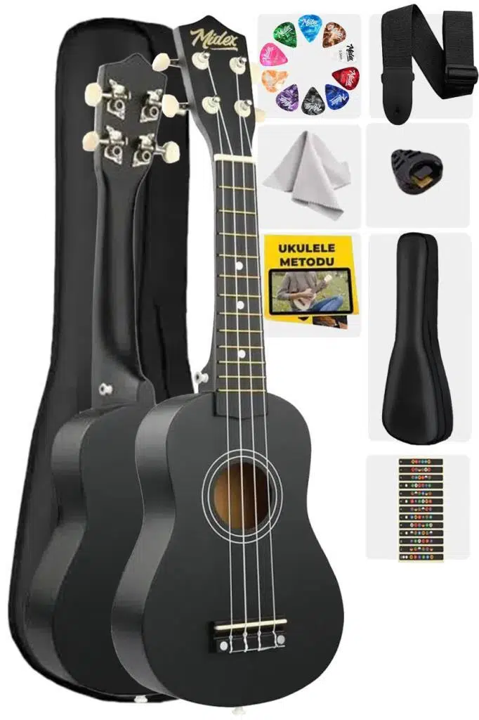 https://www.yonkamuzikmarket.com/midex-ukx-901bk-siyah-soprano-ukulele-aski-canta-metod-pena