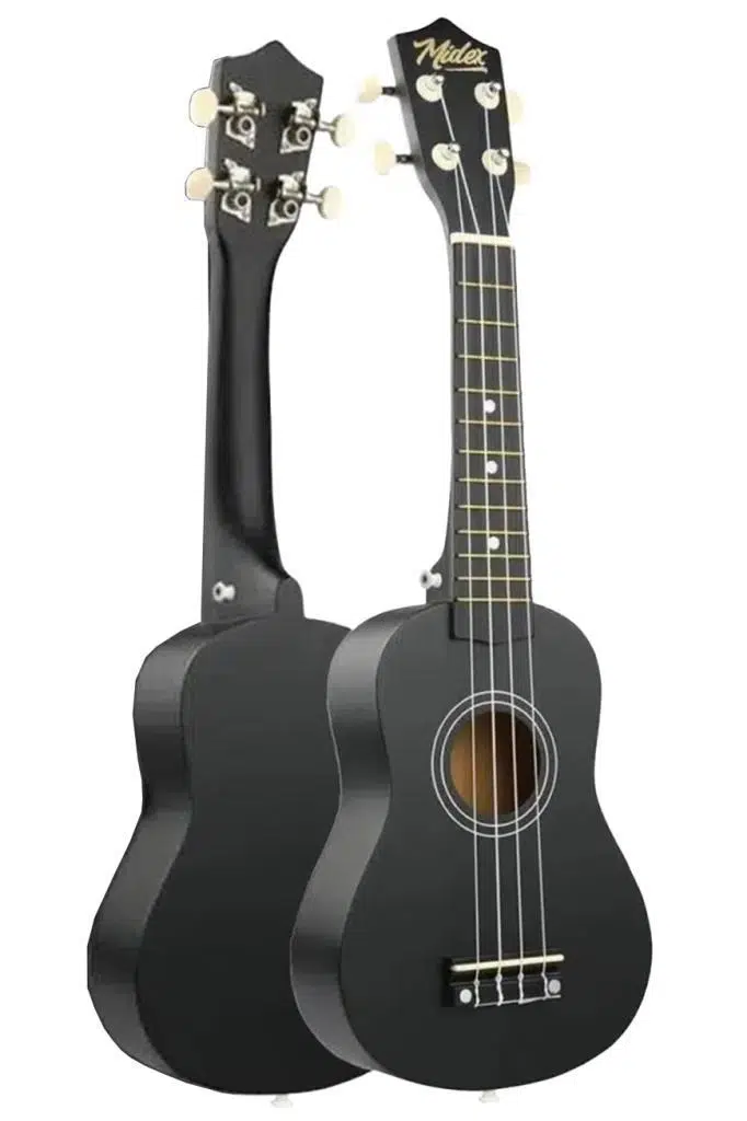 Midex UKX-901BK Siyah Soprano Ukulele (Askı Çanta Metod Pena)