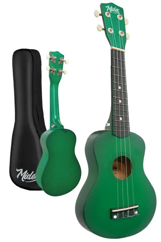Midex UKX-901GR Yeşil Soprano Ukulele (Askı Çanta Metod Pena)