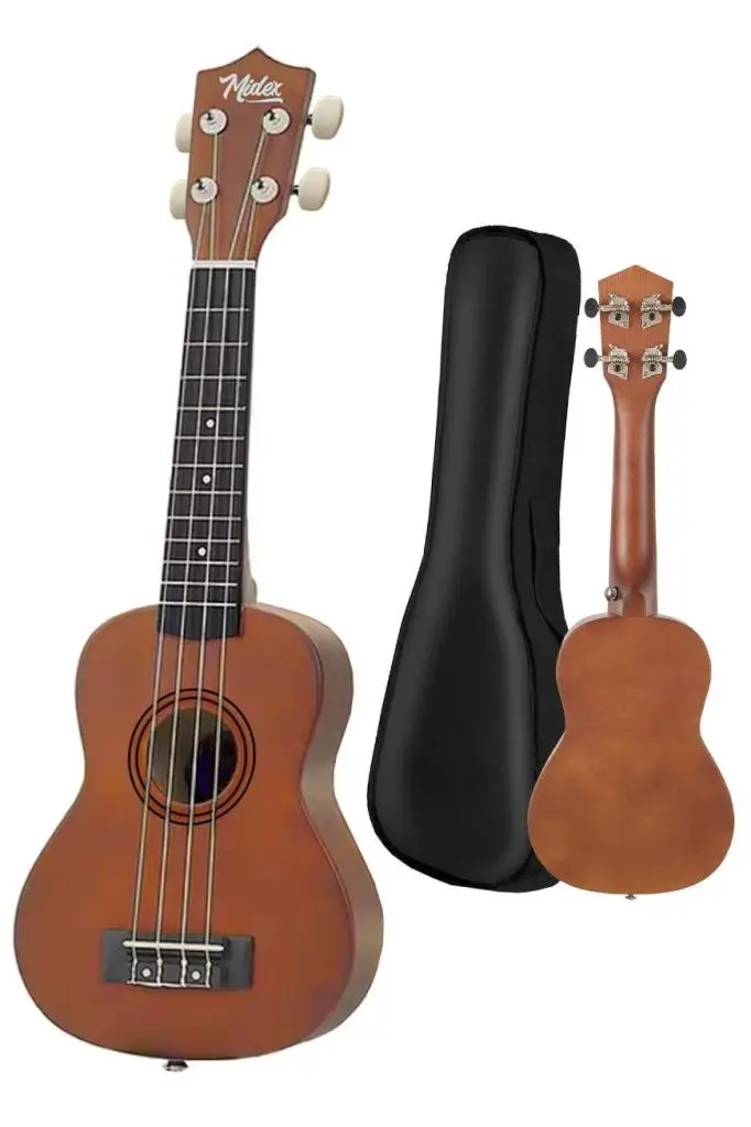 Midex UKX-901M Brown Soprano Ukulele (Askı Çanta Metod Pena)