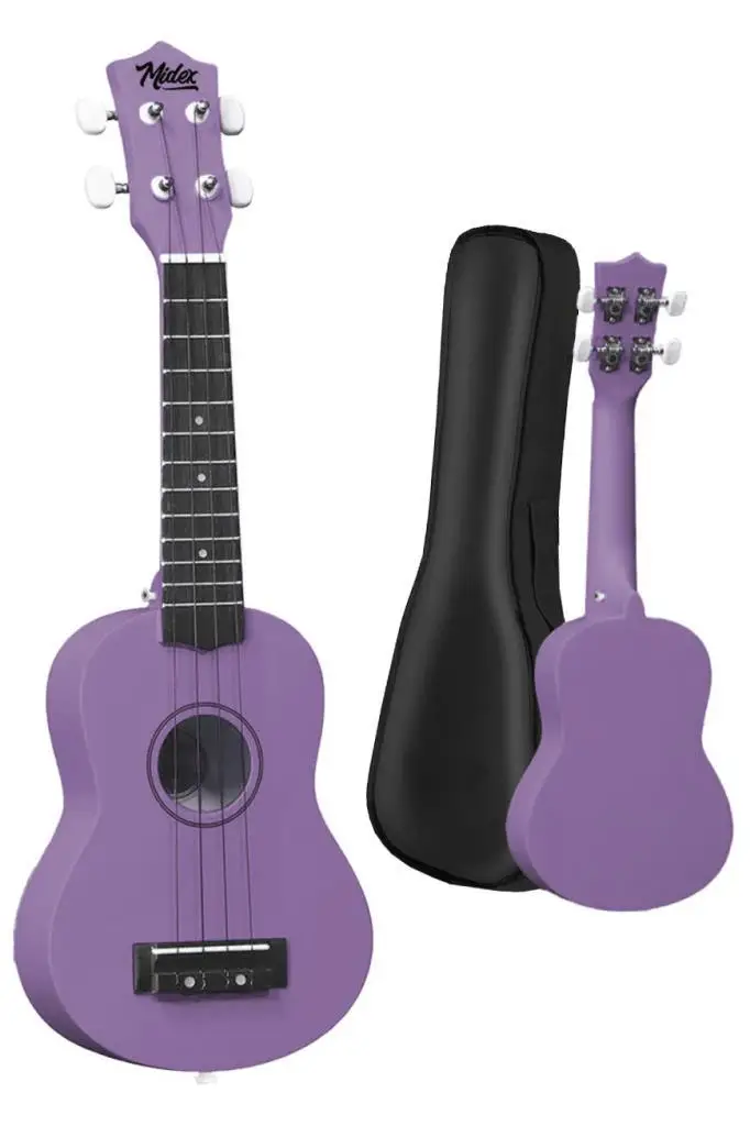 Midex UKX-901PRP Mor Soprano Ukulele (Askı Çanta Metod Pena)