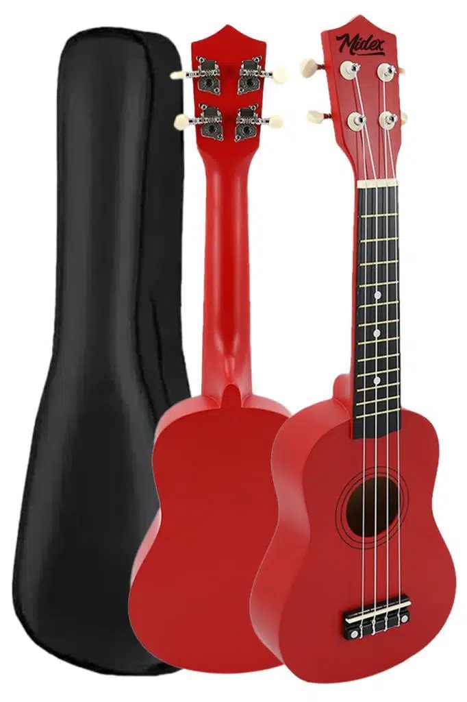 Midex UKX-901RD Kırmızı Soprano Ukulele (Askı Çanta Pena)