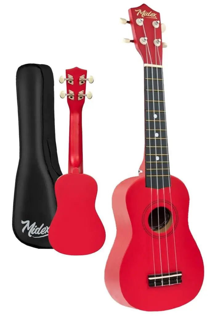 Midex UKX-901RD Kırmızı Soprano Ukulele (Askı Çanta Metod Pena)