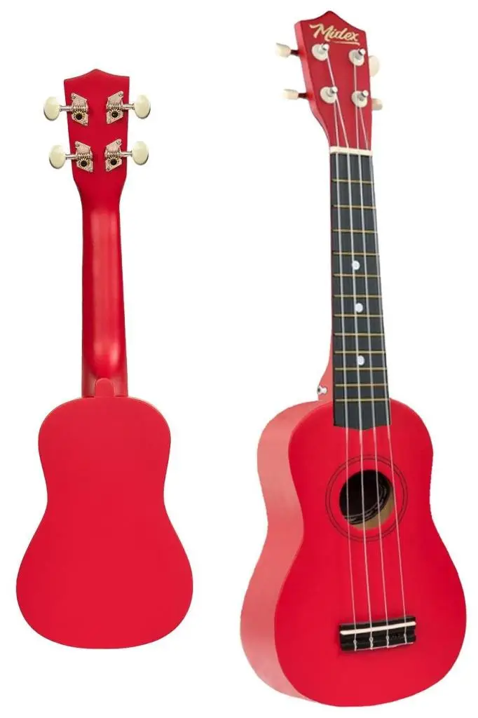 Midex UKX-901RD Kırmızı Soprano Ukulele (Askı Çanta Metod Pena)