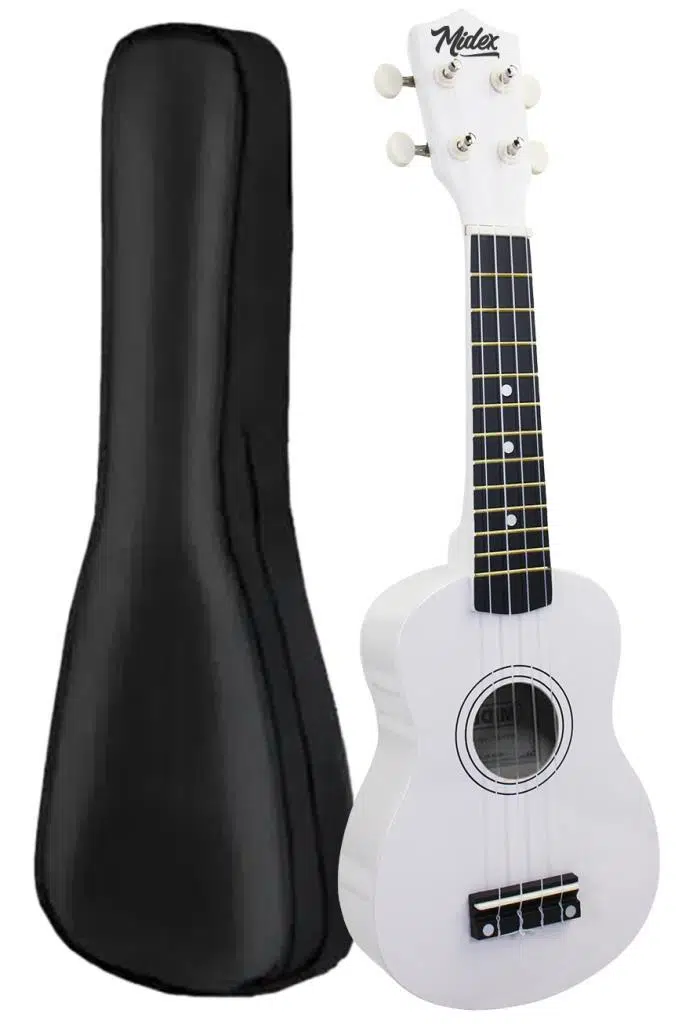 Midex UKX-901WH Beyaz Soprano Ukulele (Askı Çanta Metod Pena)