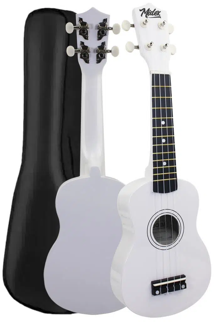 Midex UKX-901WH Beyaz Soprano Ukulele (Askı Çanta Pena)