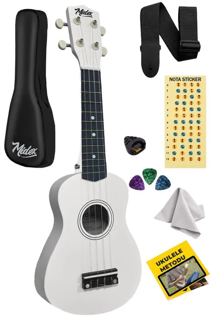 Midex UKX-901WH-OUT Soprano Ukulele (OUTLET)