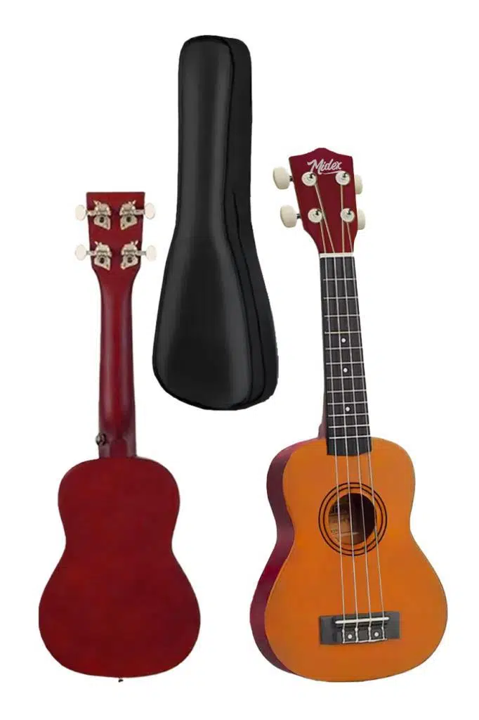 Midex UKX-901YL Turuncu Soprano Ukulele (Askı Çanta Metod Pena)