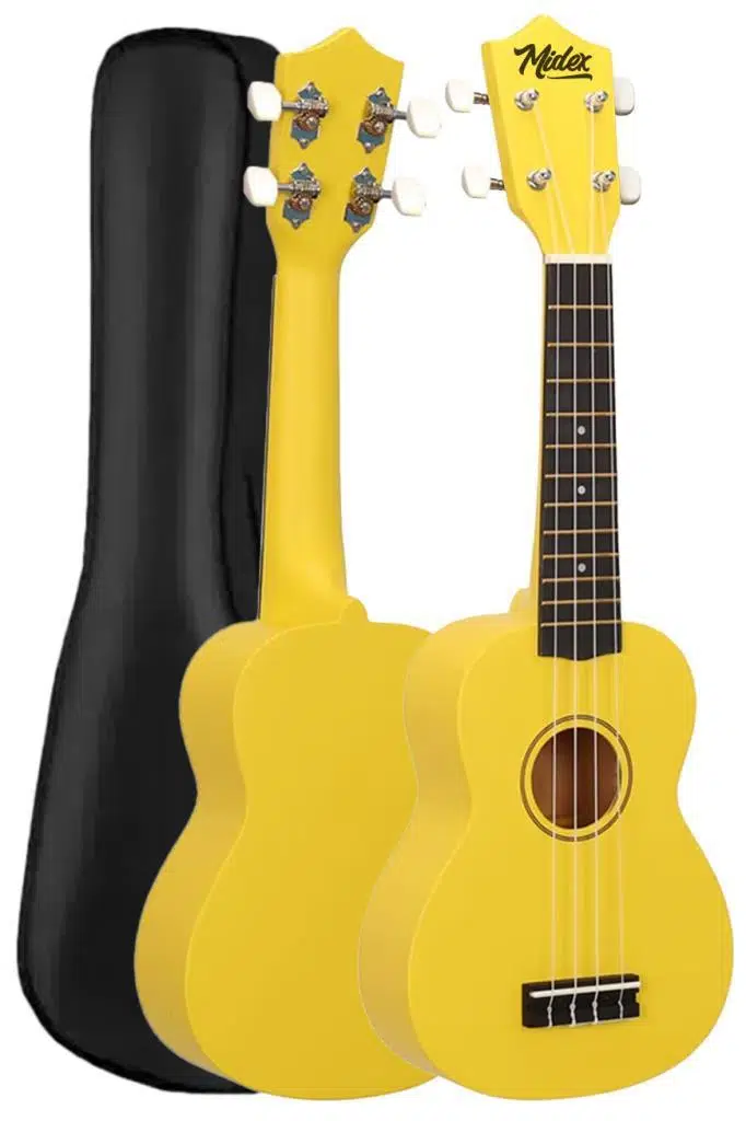Midex UKX-901YLW Sarı Soprano Ukulele (Askı Çanta Metod Pena)
