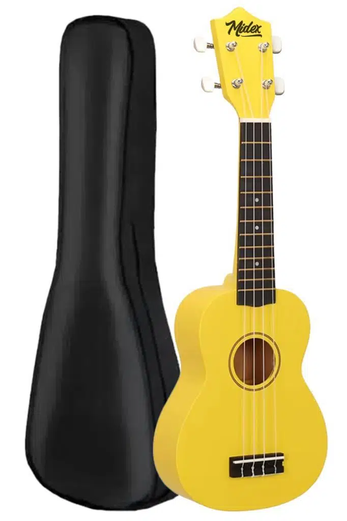 Midex UKX-901YLW Sarı Soprano Ukulele (Askı Çanta Metod Pena)