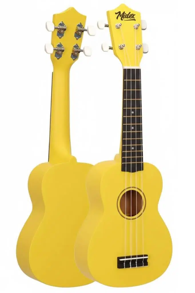 Midex UKX-901YLW Sarı Soprano Ukulele (Askı Çanta Metod Pena)
